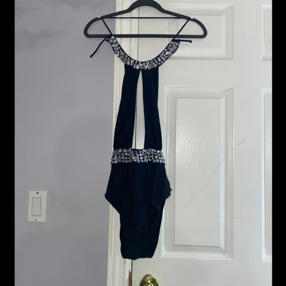 Size USA women's 4 Miami Boutique Diamante Cut Out swimsuit/bathing suit, - Picture 3 of 7